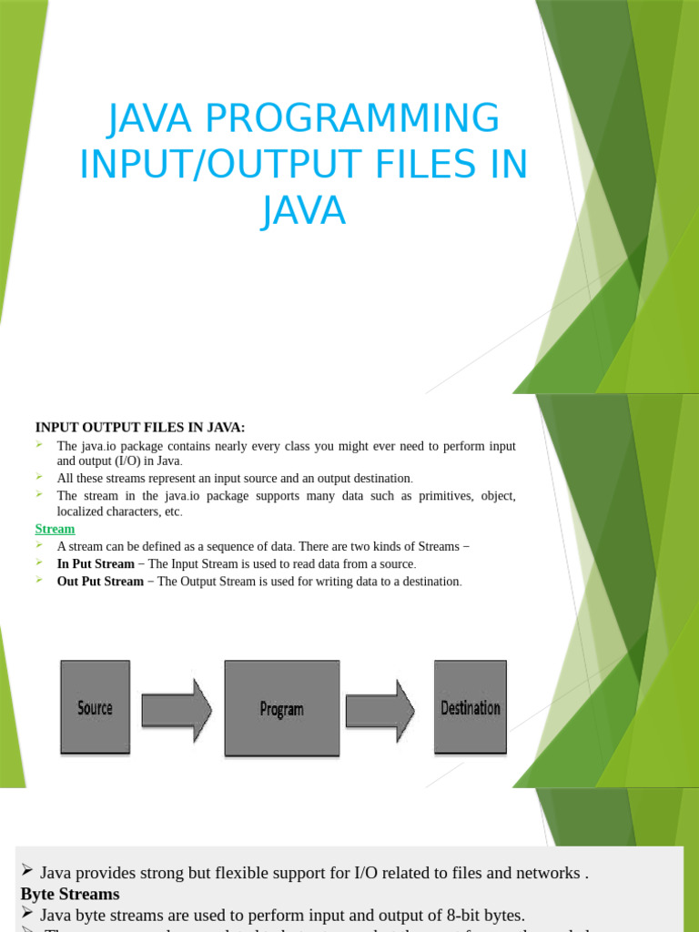 Inputoutputfilesinjava 220205100354 | PDF