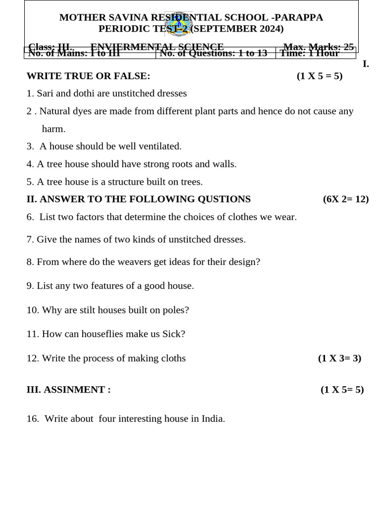 Class 3 Evs Pt 2 Pdf