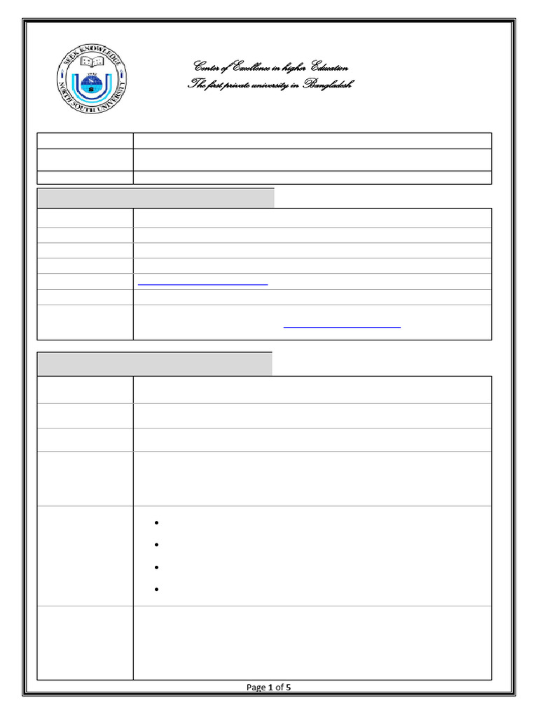 BUS173.7 Course Outline | PDF