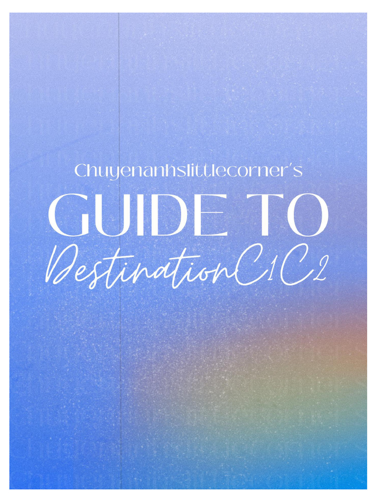 Destination c1 c2 full explanation pdf
