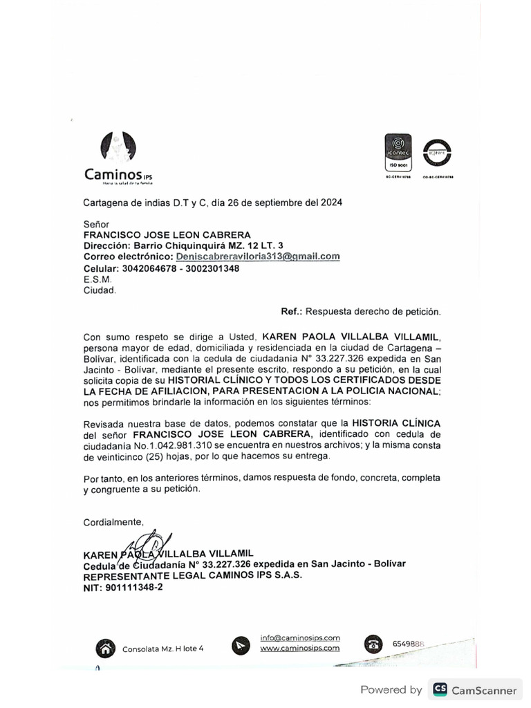 Respuesta de Francisco Leon PDF