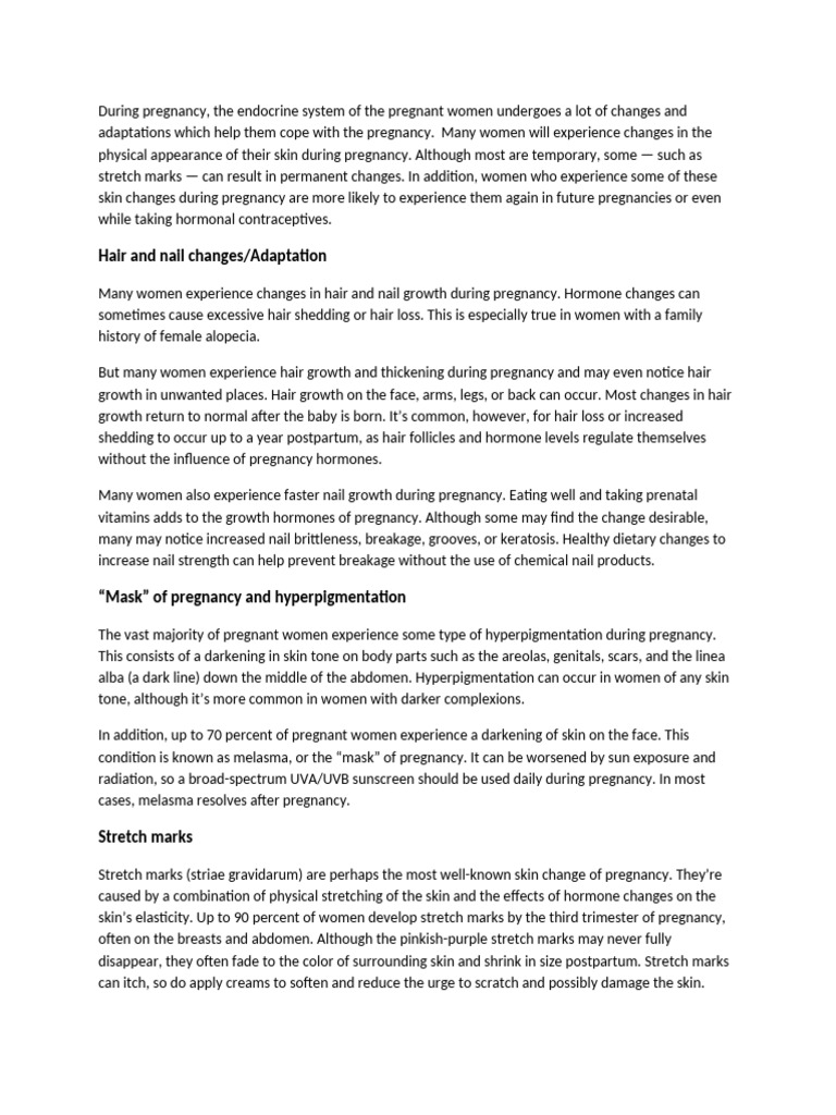 Adaptation of The Endocrine System To Pregnancy - WPS Office | PDF
