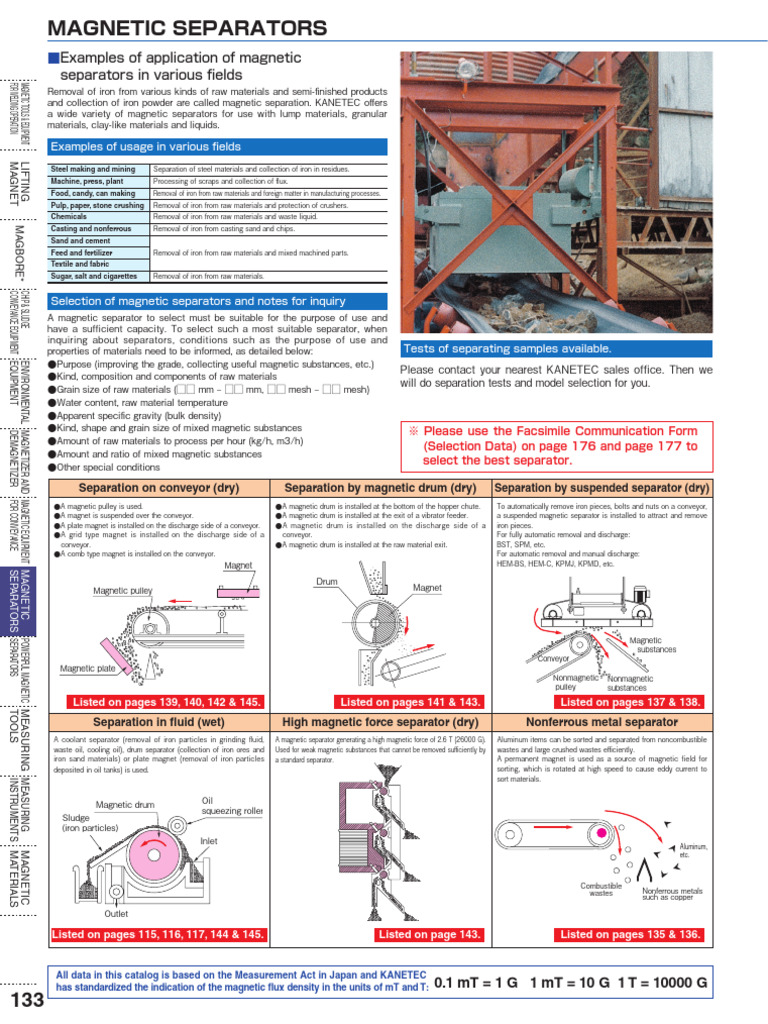 133 - Magnetic Separator Leaflet | PDF | Secondary Sector Of The ...