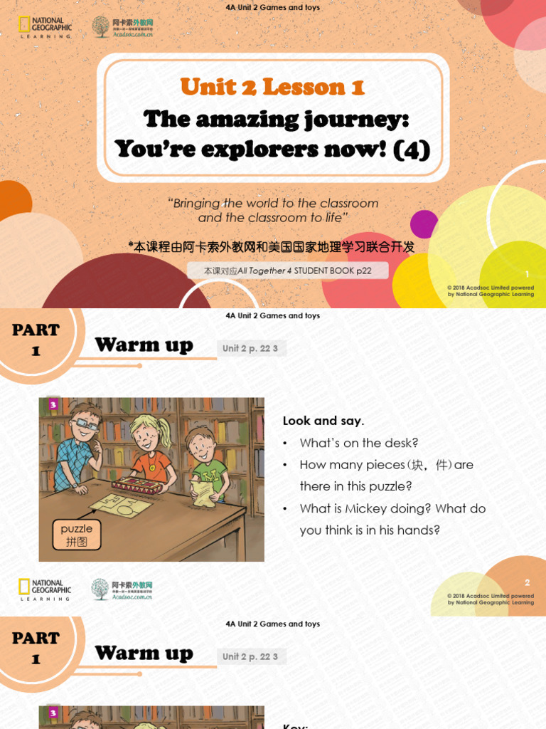 Unit 2 Lesson 1 The Amazing Journey You - Re Explorers Now 4 | PDF