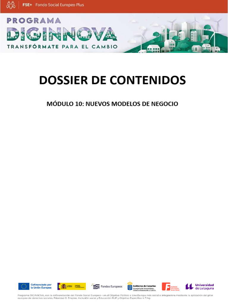 M10 - Nuevos Modelos de Negocio - Dossier de Contenidos | PDF