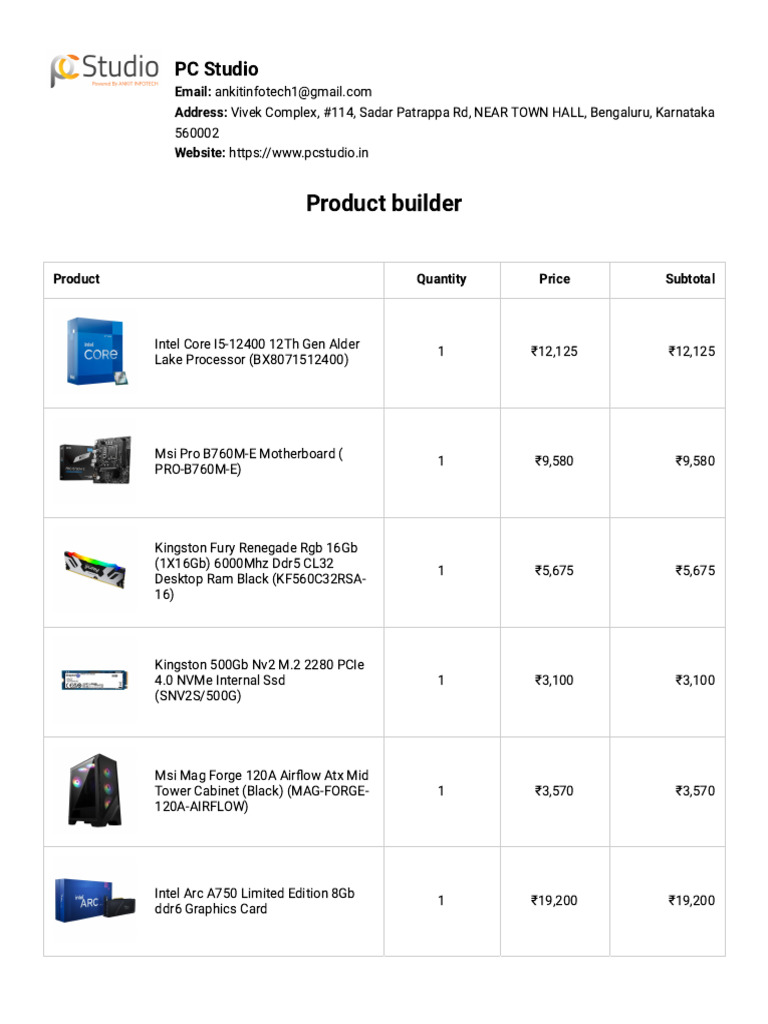 Build Your PC Online - Customize Your PC - PC Build | PDF