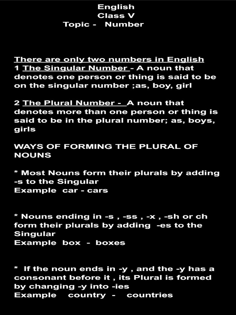 Number Class V | PDF