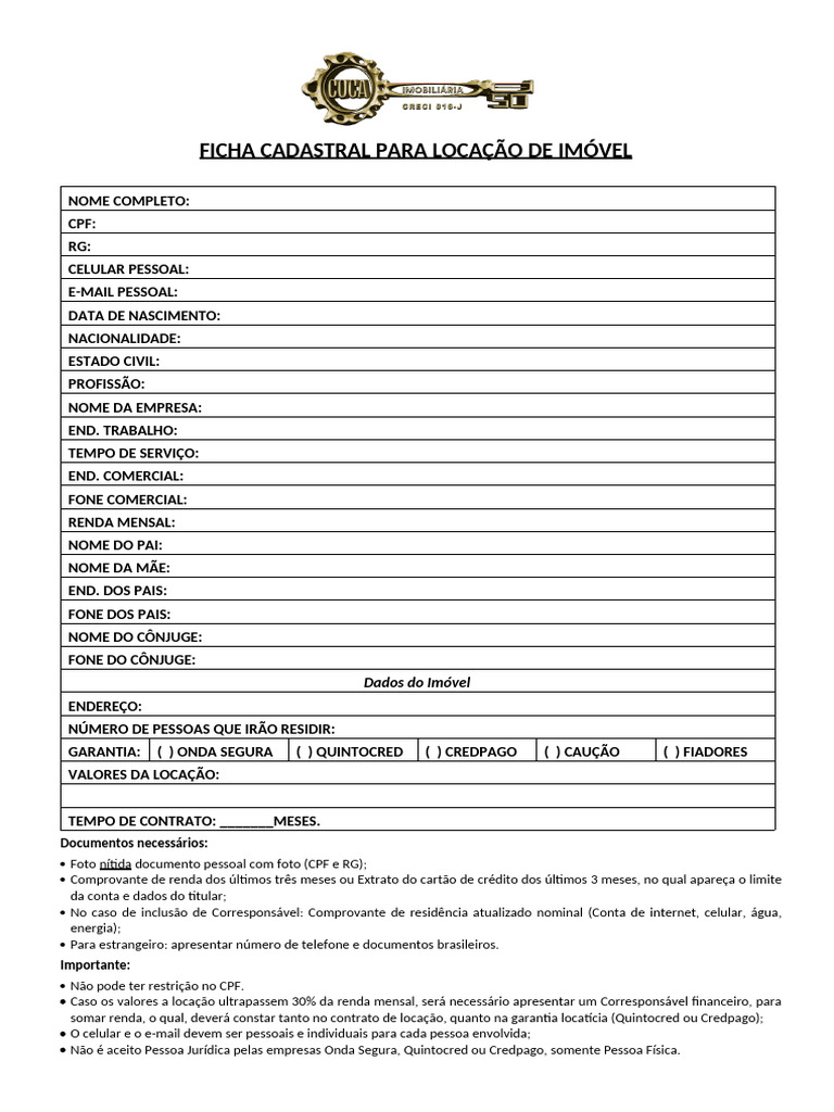 Ficha Cadastral Pdf