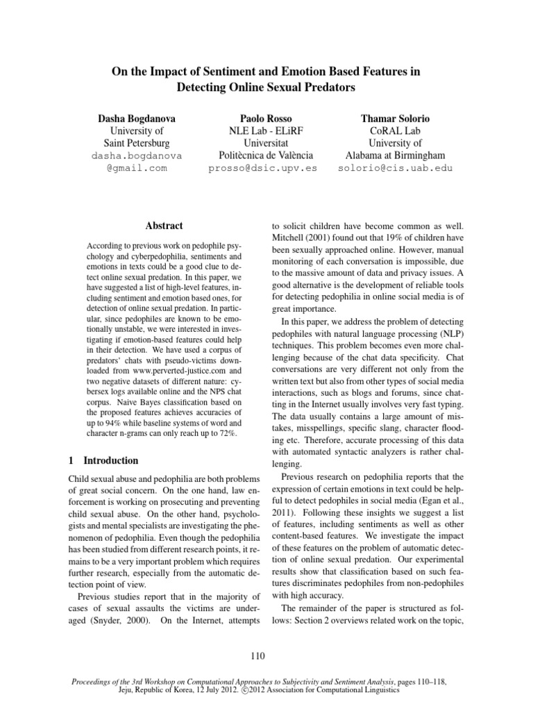 On The Impact of Sentiment and Emotion Based Features in Detecting ...