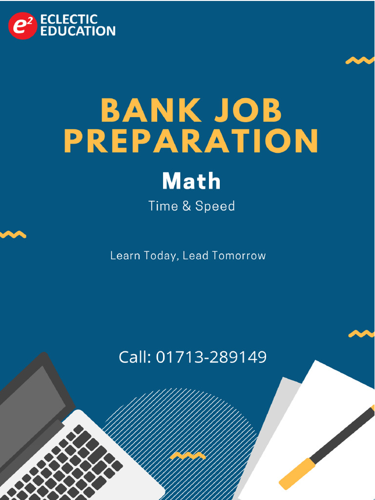 Bank Job Math Lec-11 (Time Speed) | PDF