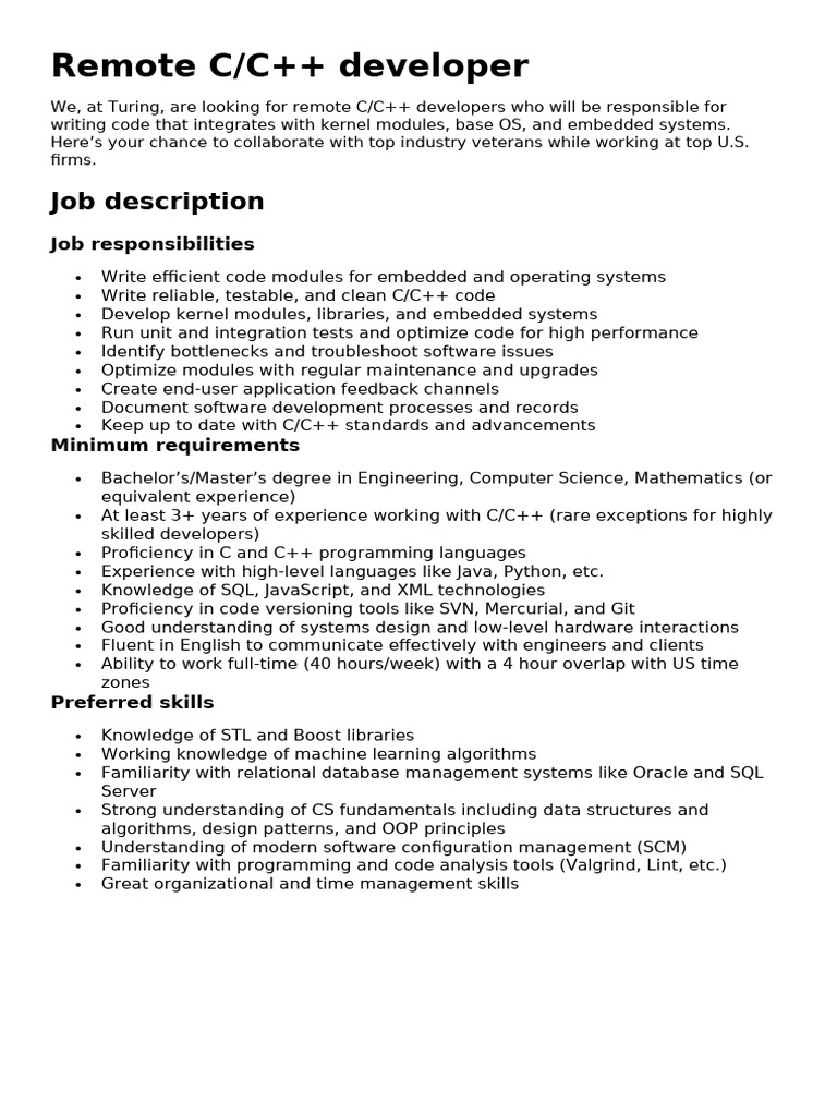 Be Turing Developer Many | PDF