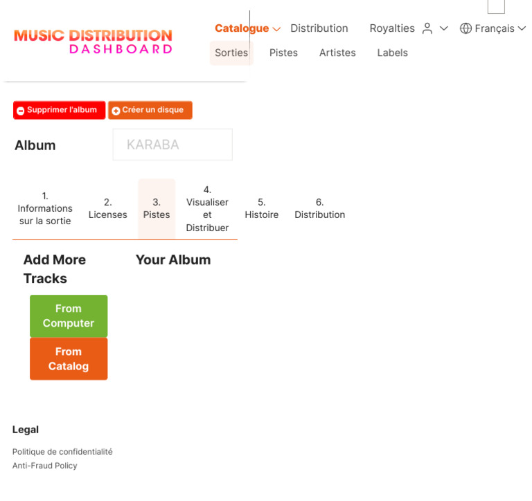 Music Distribution Dashboard Pdf