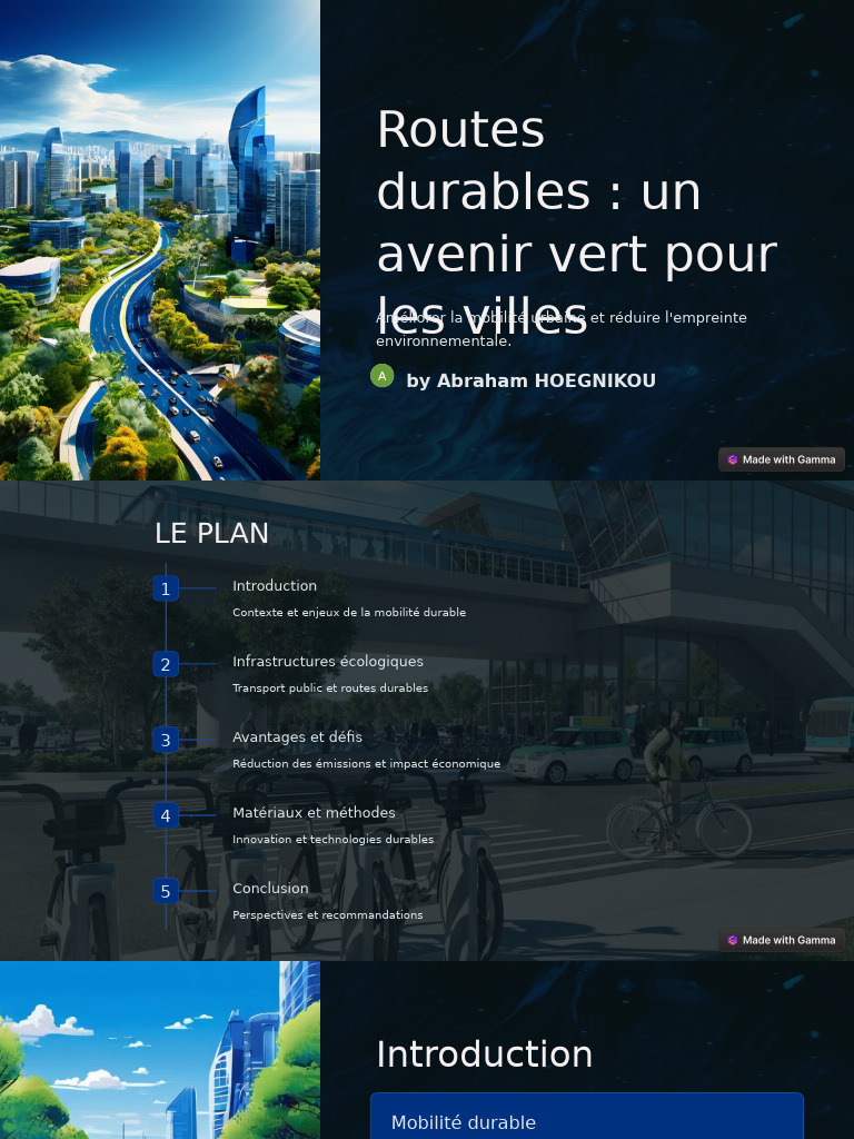 Routes Durables Un Avenir Vert Pour Les Villes | PDF