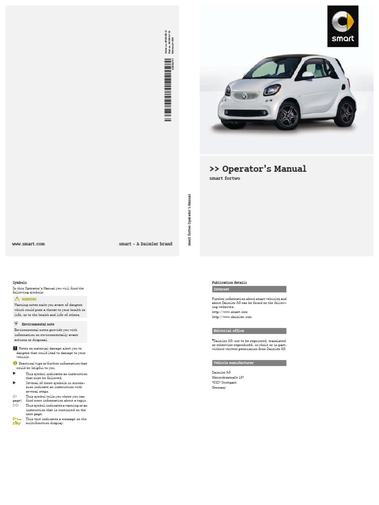 Smart Owners Manual | PDF | Headlamp | Lighting