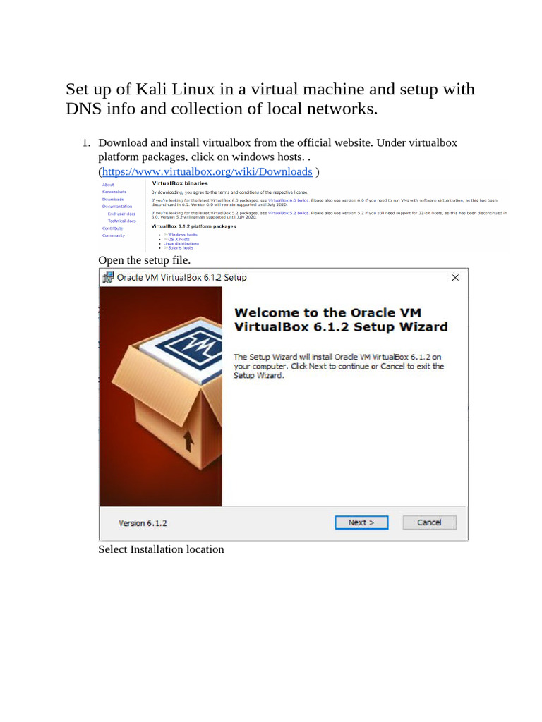 Kali Linux Setup | PDF