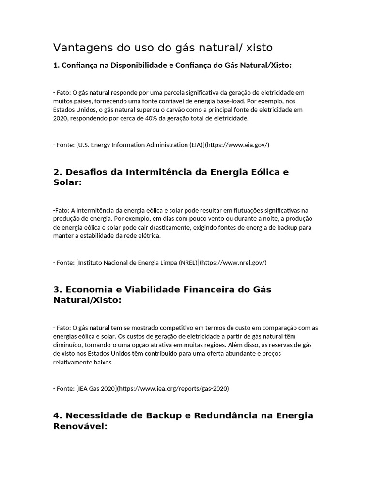 Vantagens Do Uso Do Gás Natural | PDF