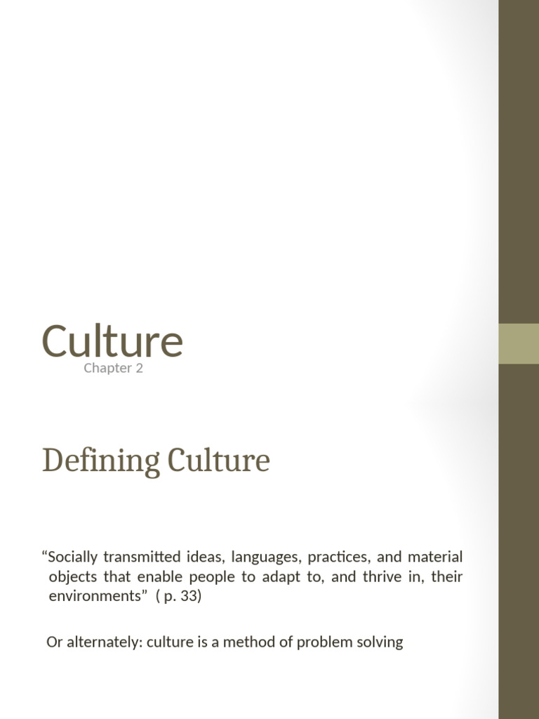 Ch 2 Culture Outline | PDF