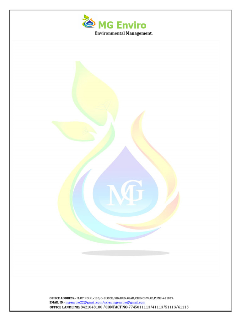 MG Enviro Company Profile | PDF