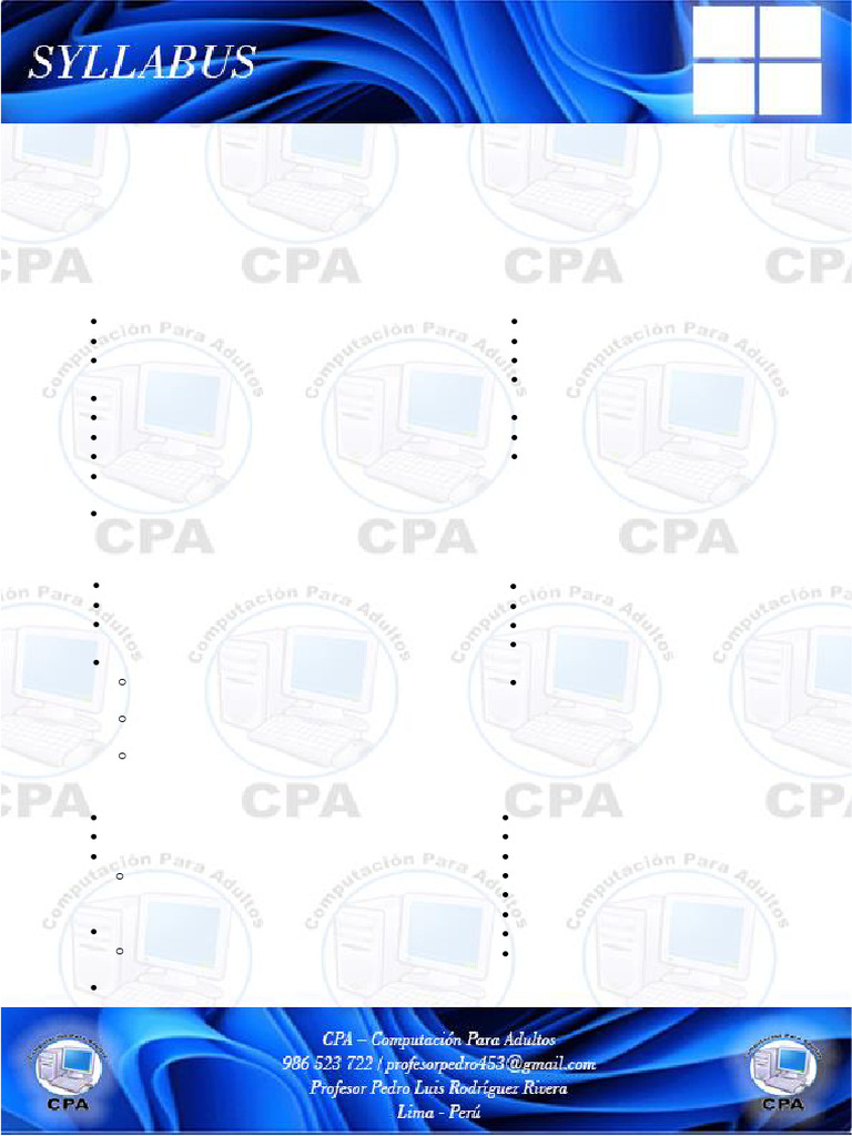 Syllabus Windows 10 Pdf