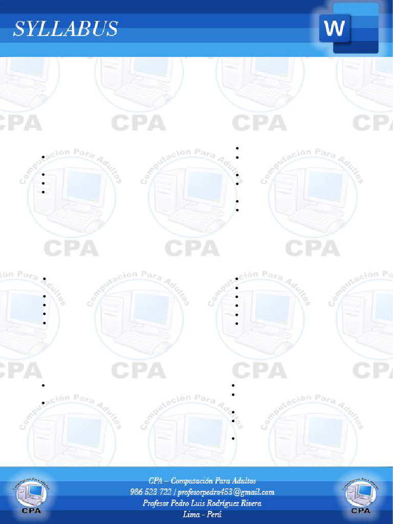 Syllabus Word Iii Avanzado Pdf
