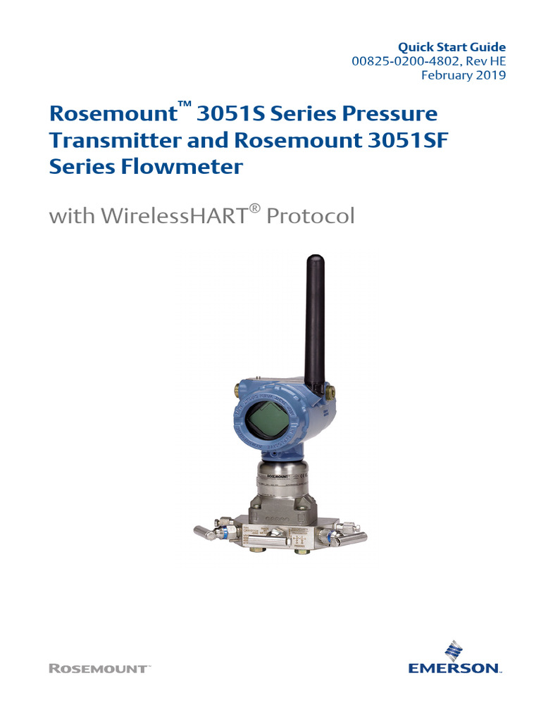 Quick Start Guide Rosemount 3051s Series Pressure Transmitter 3051sf ...
