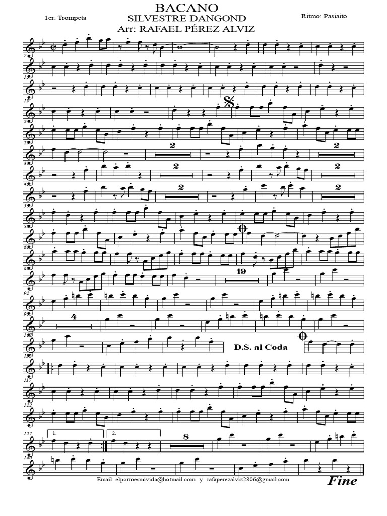BACANO - Trompeta 1 | PDF