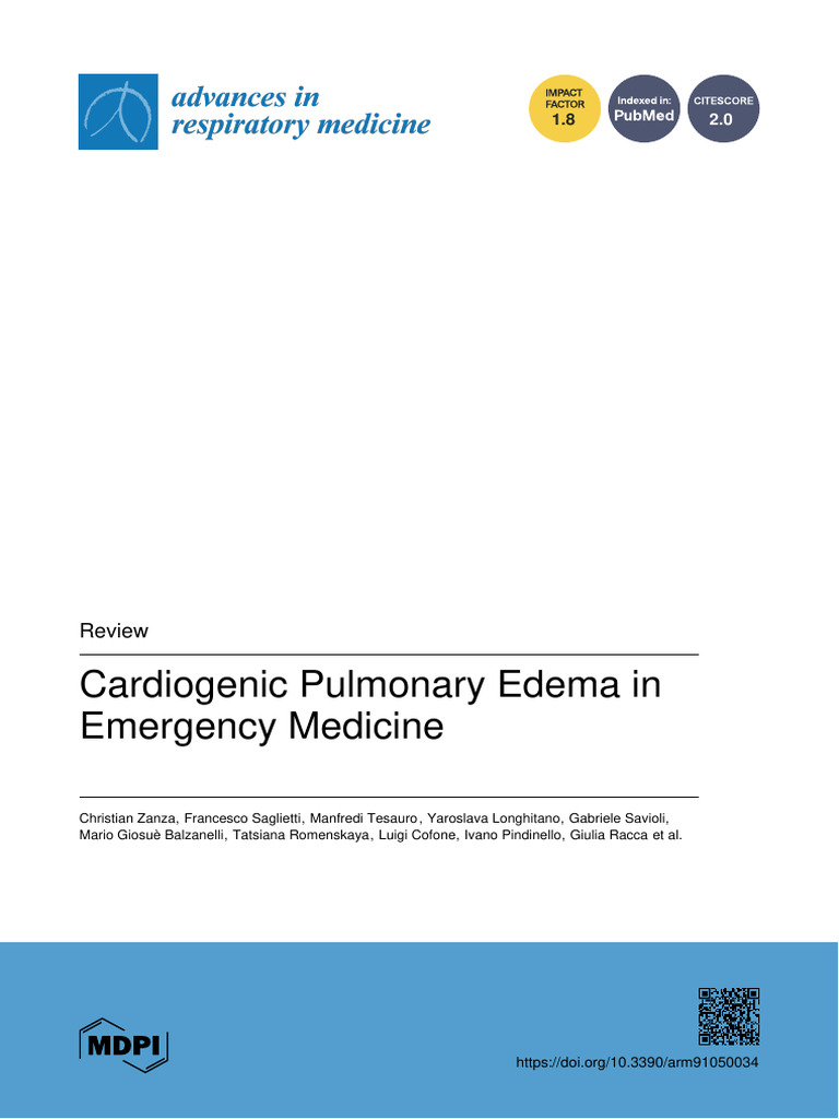 Cardiogenic Pulmonary Edema in Emergency Medicine: Review | PDF