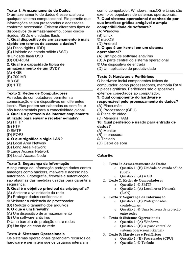Atividade De Informática Pdf