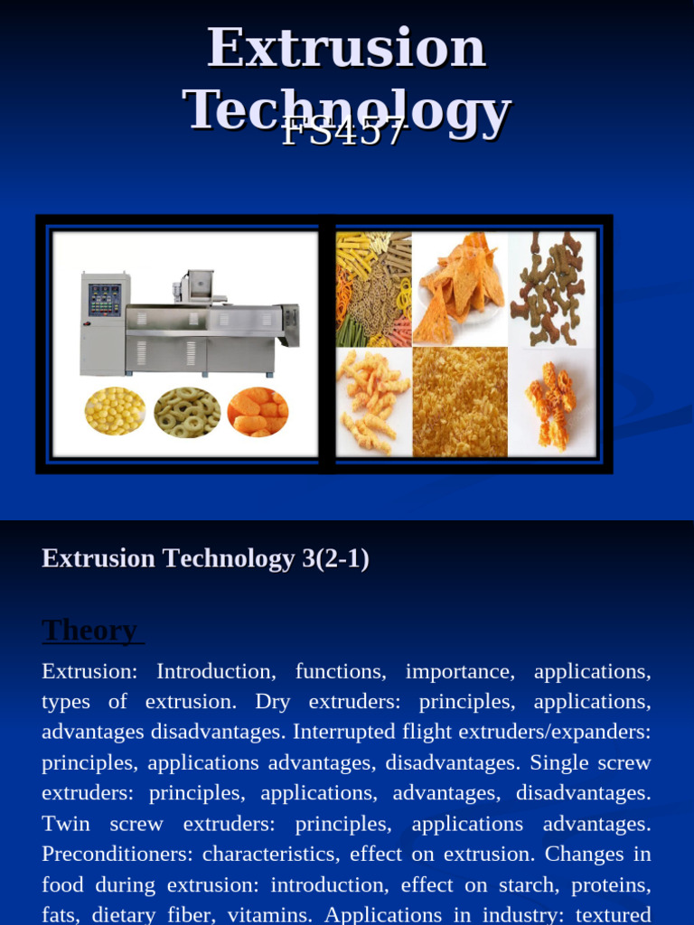1 Extrusion Technology | PDF
