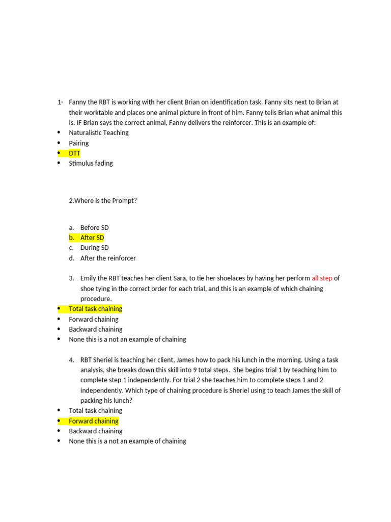 RBT Skill 4 | PDF