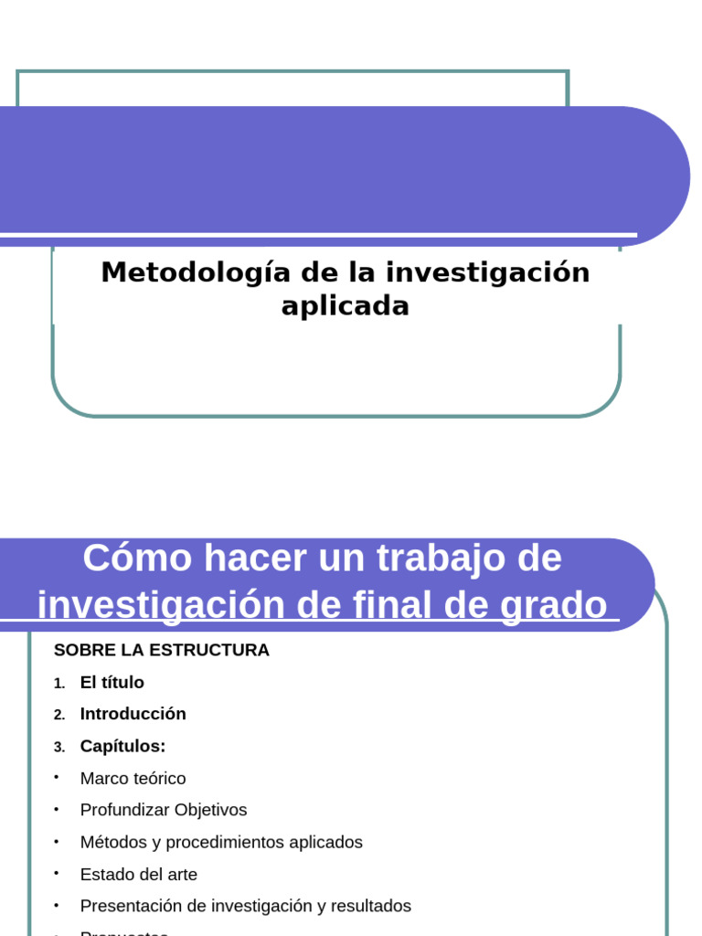 Como-Hacer-Un Trabajo de Investigacion de Final de Grado | PDF | Teoría ...