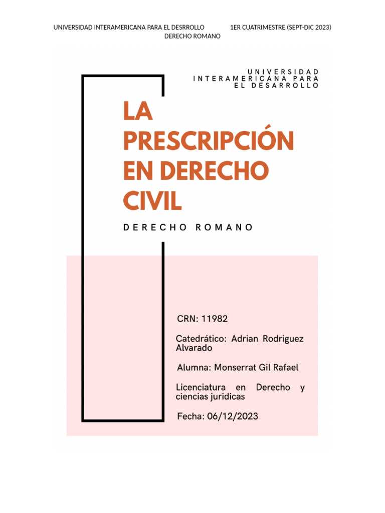 Prescripción en Derecho Civil Hidalgo | PDF | Estatuto de limitaciones ...