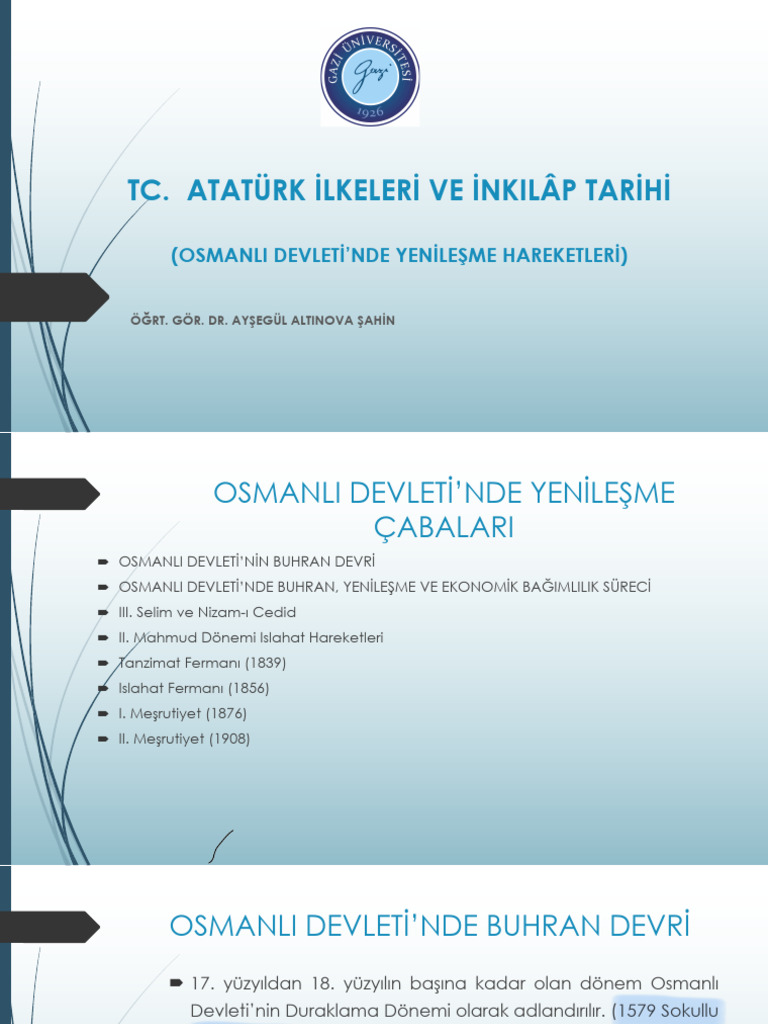 2 Sunu-Osmanli Devleti Nde Yenilik Hareketleri | PDF