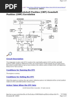 DTC P1345 Crankshaft Position (CKP) - Camshaft Position (CMP) Correlation