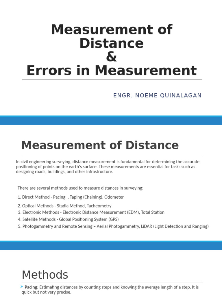 Measurement Error in Distance | PDF