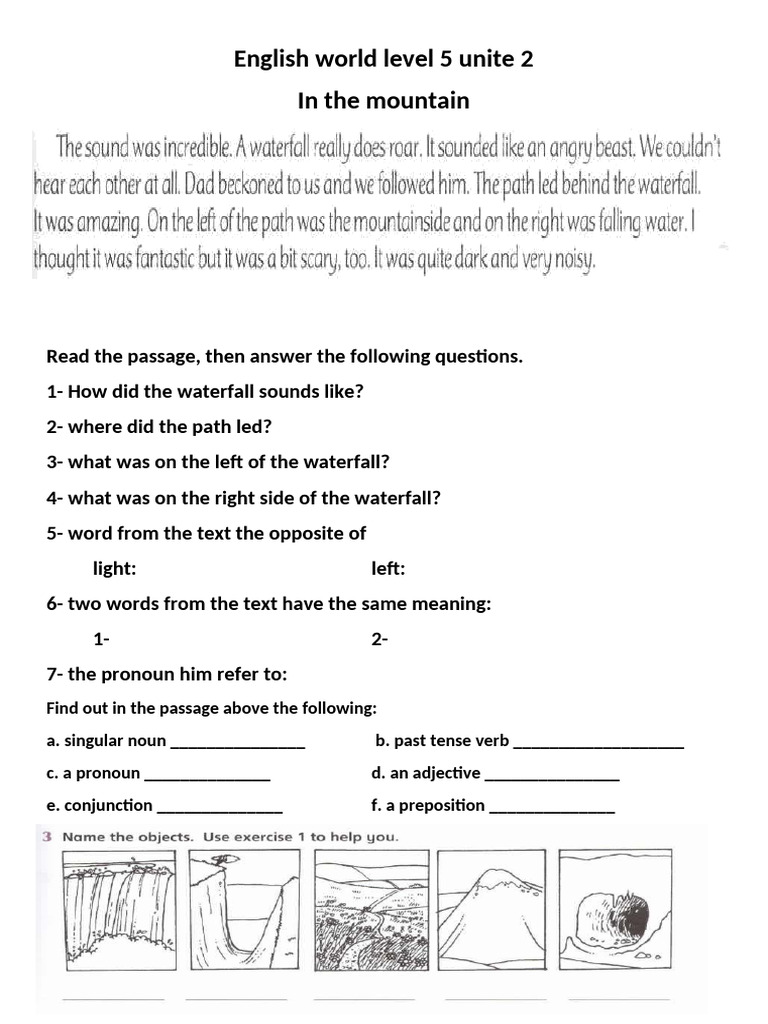 English World Level 5 Unite 2 Reading Test4 PDF