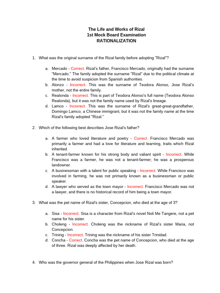 The Life and Works of Rizal Rationalization 2 | PDF