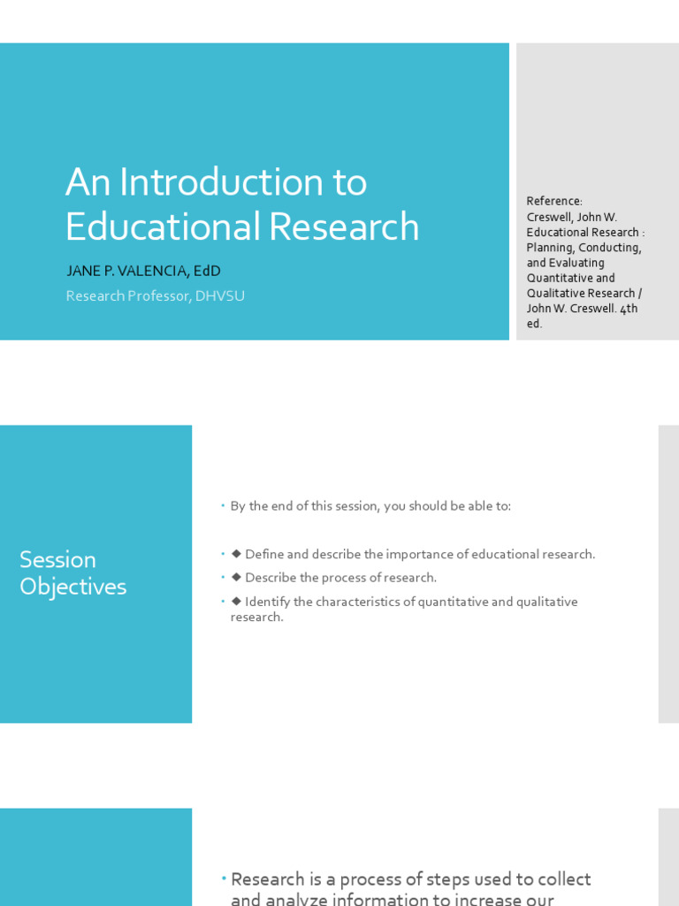 Educational Research Process - JanePV | PDF