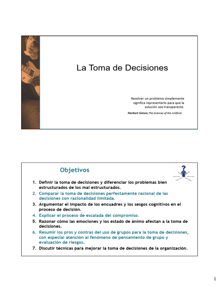 Racionalidad en la Toma de Decisiones | PDF | Toma de decisiones ...