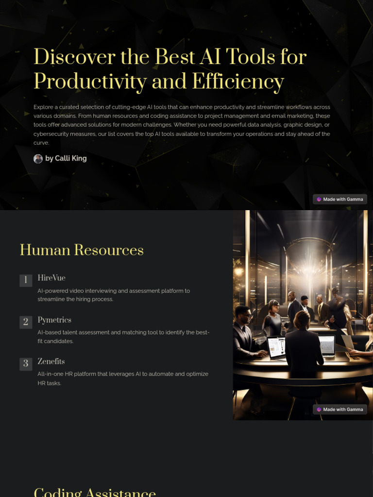 Discover The Best AI Tools For Productivity and Efficiency | PDF ...