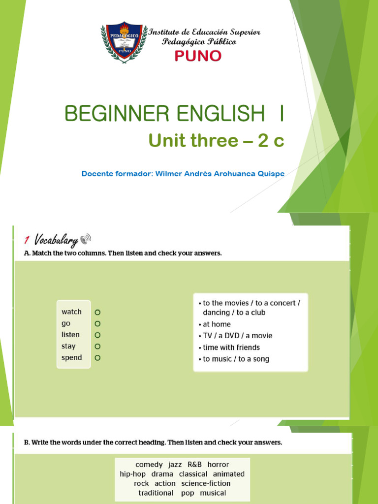 Beginner English 2c | PDF