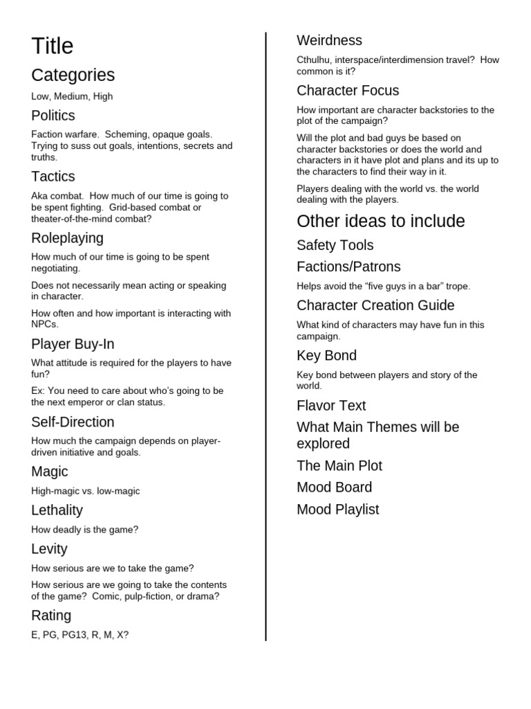 Campaign Pitch Template | PDF