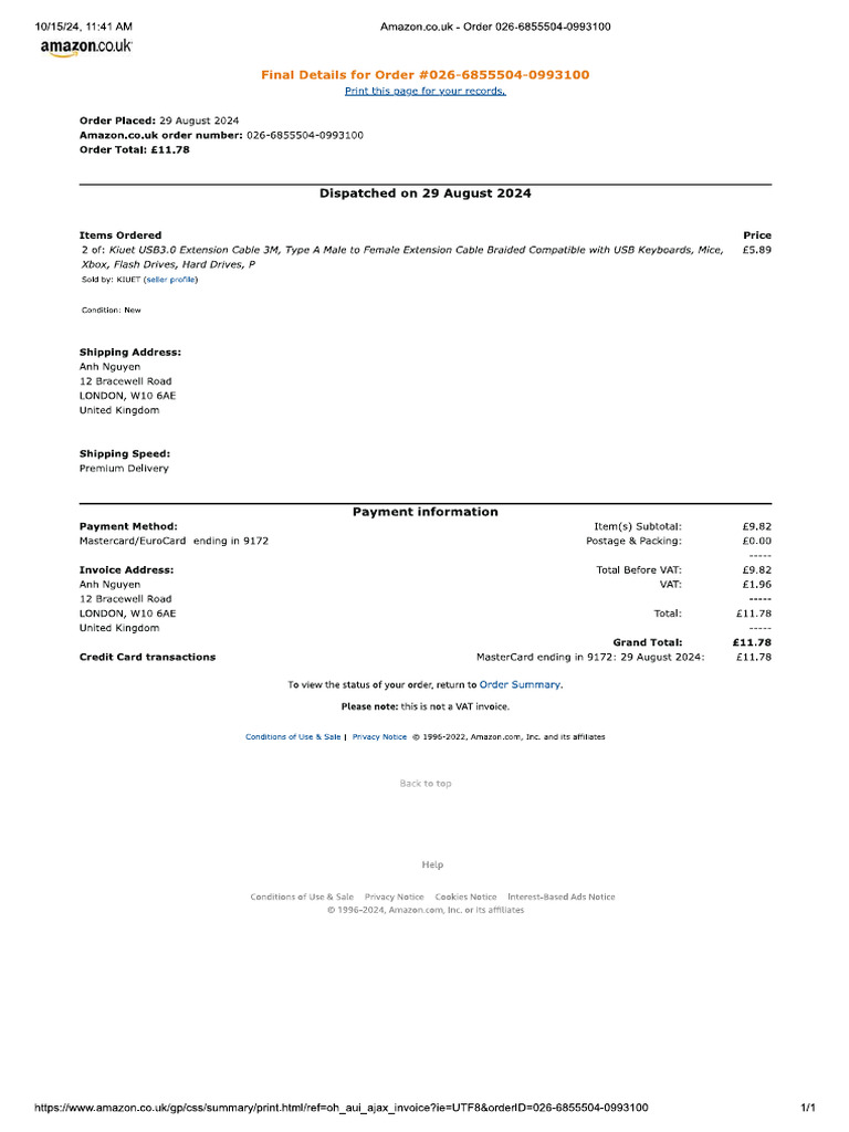 Amazon Order 3 | PDF
