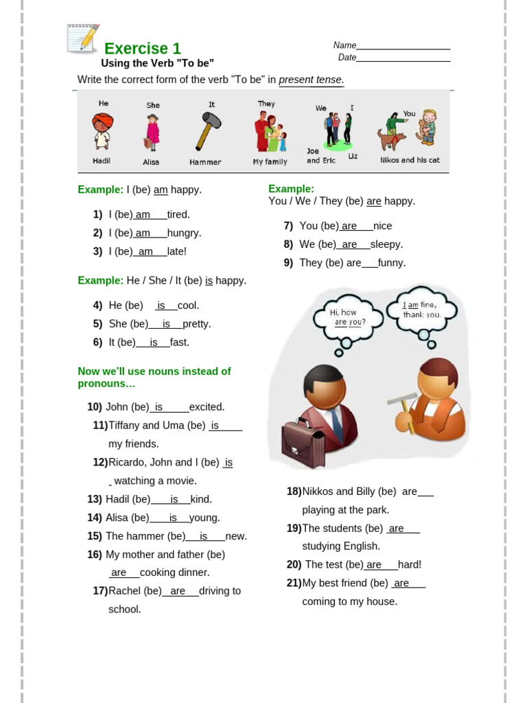 Activity N4 Verb To-Be | PDF