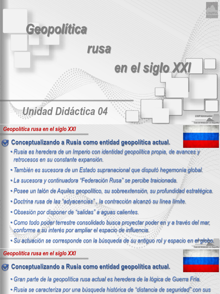 Expo (UD 4 - Geopolítica Rusa en El Siglo XXI) | PDF