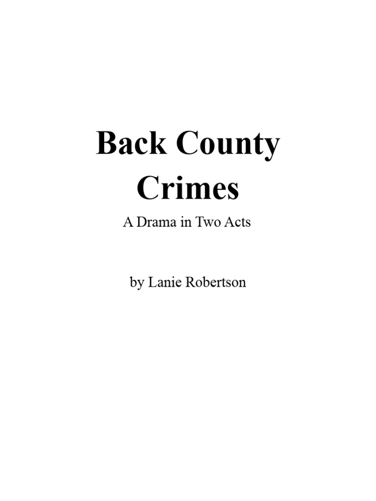 Back County Crimes Script | PDF