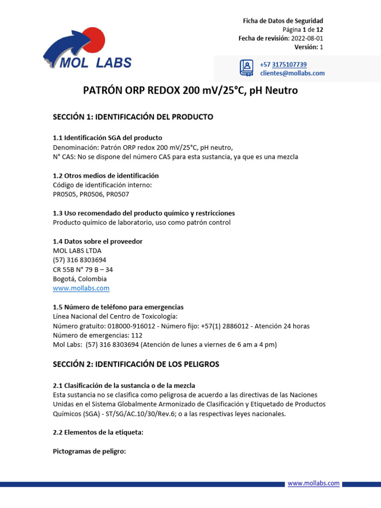 Patrón ORP Redox | PDF