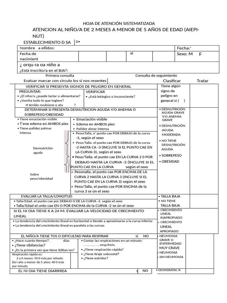 Atencion Al Niño/A de 2 Meses A Menor de 5 Años de Edad (Aiepi-Nut) F | PDF