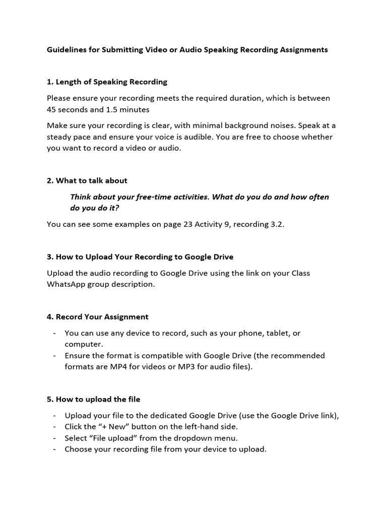 A2 Speaking Guidelines & Scoring Rubric | PDF