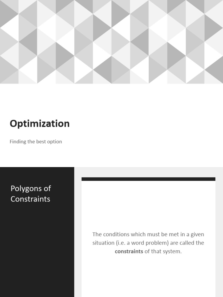 Optimization | PDF